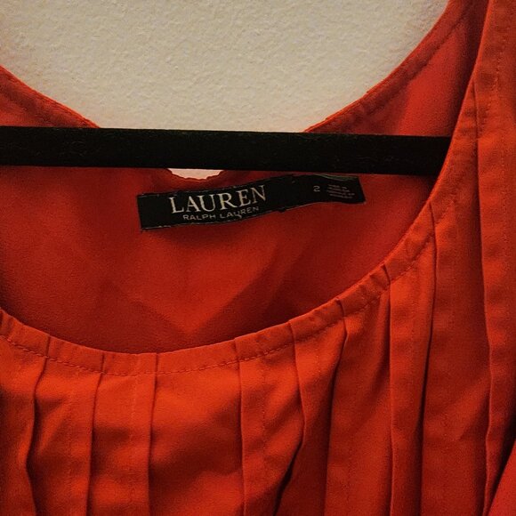 Ralph Lauren Black Label No Sleeve Piano Pleats Dress Cabana Pockets Sz 6 - Picture 3 of 4